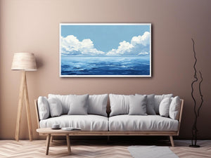 Cloudy Sea Canvas Painting