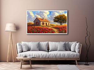 Poppies Field Canvas Painting
