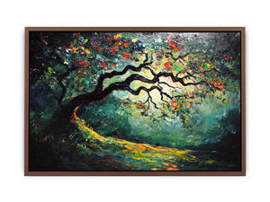 Peacock Tree Canvas Painting