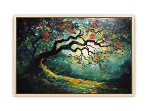 Peacock Tree Canvas Painting