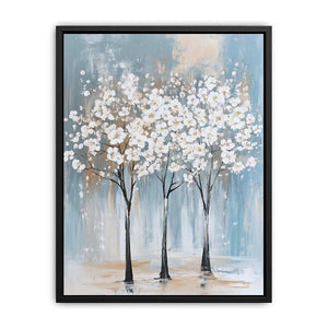 White Tree Canvas Painting