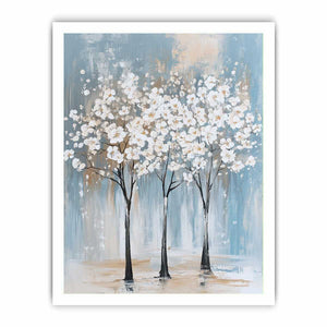 White Tree Canvas Painting
