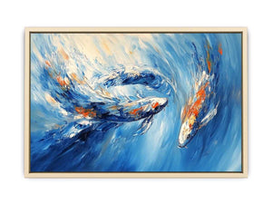Koi Fish Abstract Canvas Painting