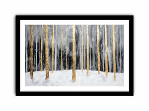 Gold Trees Canvas Painting