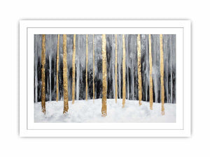 Gold Trees Canvas Painting