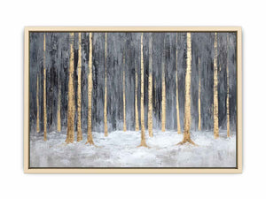 Gold Silver Accents Canvas Painting
