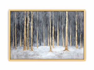 Gold Silver Accents Canvas Painting
