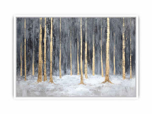 Gold Silver Accents Canvas Painting