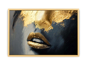 Gold Kiss Canvas Painting