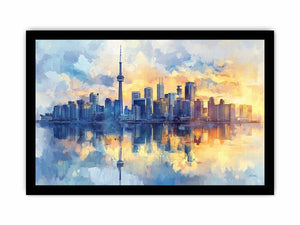 Watercolors Cityscape Canvas Painting