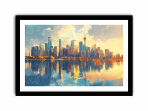 Watercolors Reflection Canvas Painting