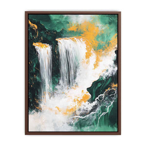 Gold Waterfall Canvas Painting