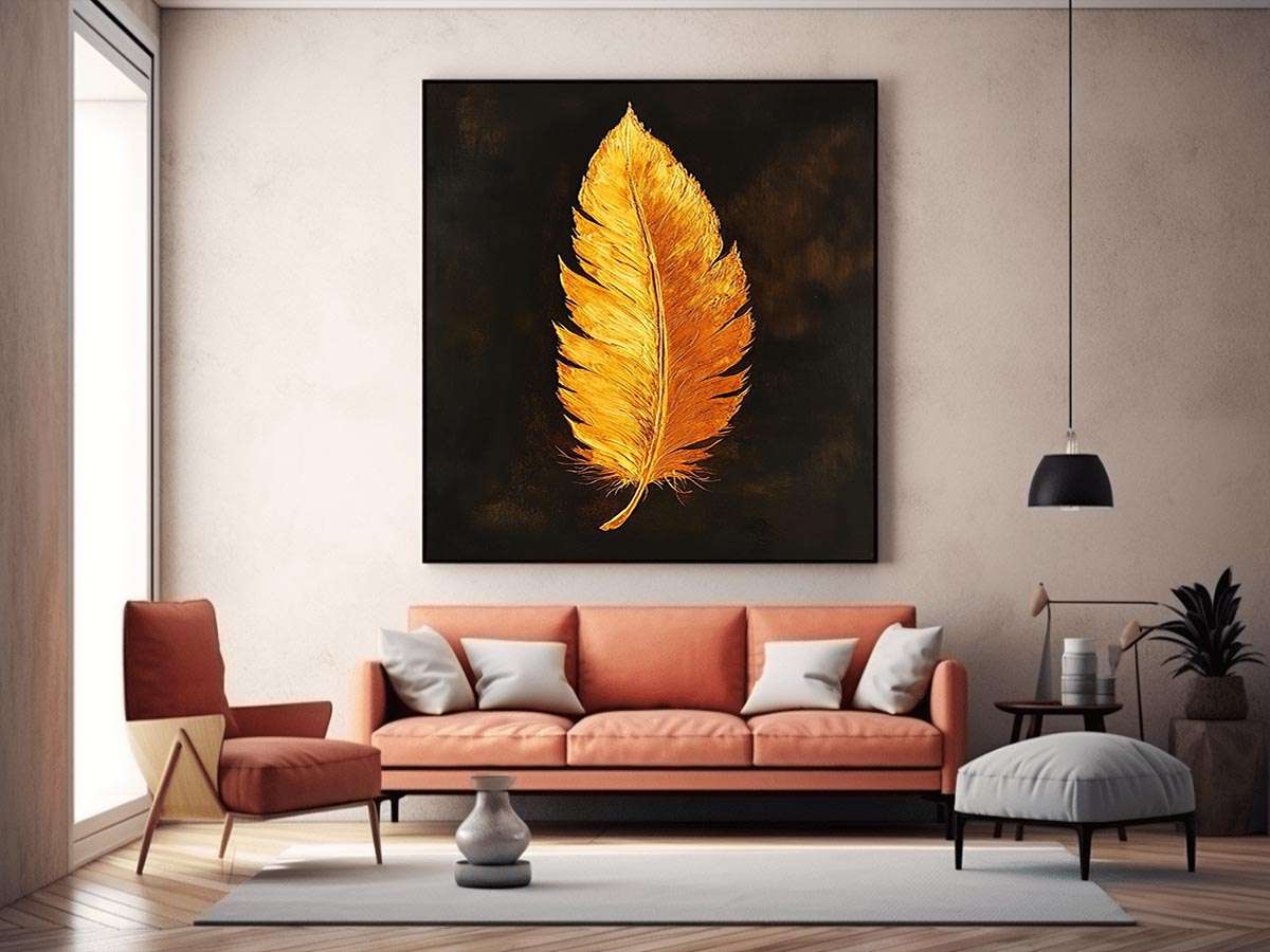 Golden Feather Painting