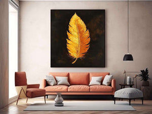 Golden Feather Painting