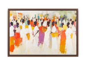 African Villlage Canvas Painting