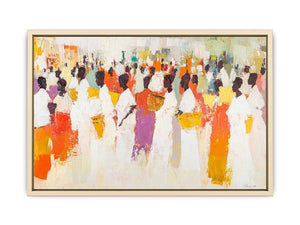 African Villlage Canvas Painting