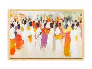 African Villlage Canvas Painting