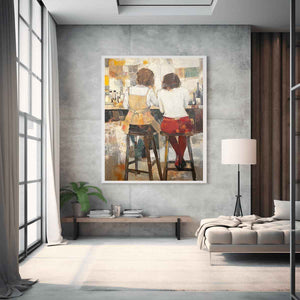 Barstool Canvas Painting