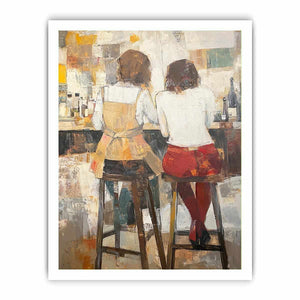 Barstool Canvas Painting