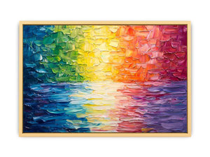 Colorful Rainbow Canvas Painting