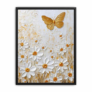 White Dsises Canvas Painting