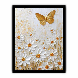 White Dsises Canvas Painting