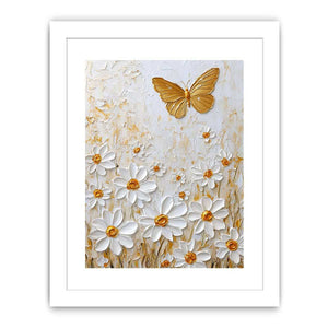 White Dsises Canvas Painting