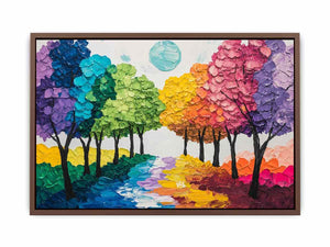 Colorful Trees Canvas Painting