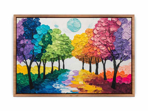 Colorful Trees Canvas Painting