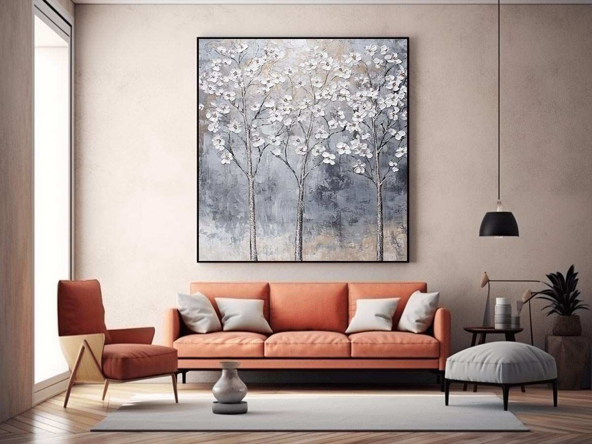 Silver Trees II Painting