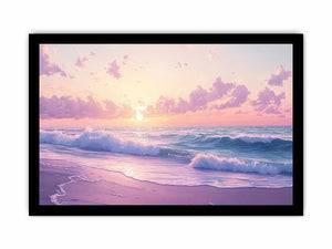 Pink Shore Canvas Painting