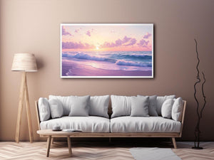 Pink Shore Canvas Painting