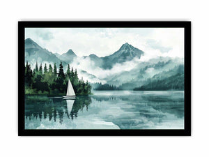 Vintage Lake Canvas Painting