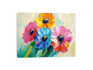Abstract Flower Canvas Painting