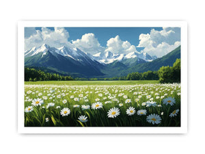 Alpine Mountain Canvas Painting