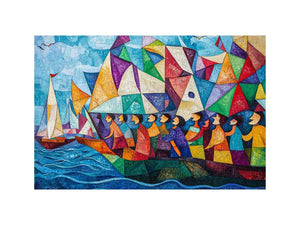 Boat Ride Oil Painting