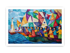 Boat Ride Canvas Painting