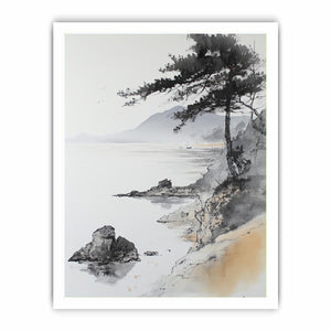 Beach Tree Canvas Painting