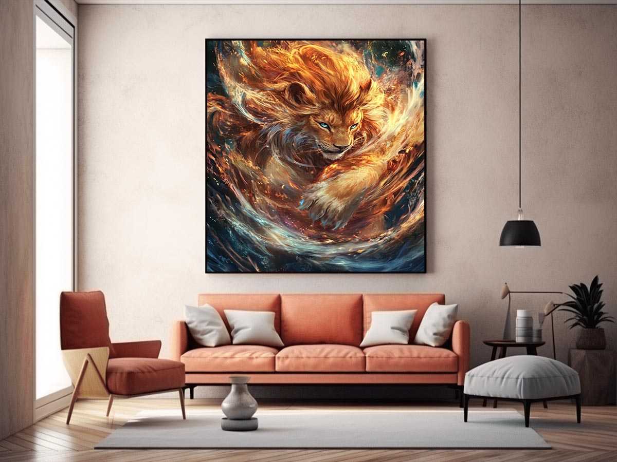 Magestic Lion Painting