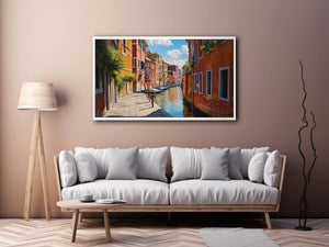 Venice Street Canvas Painting