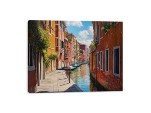 Venice Street Canvas Painting
