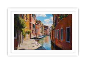 Venice Street Canvas Painting