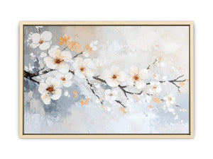 White Flowers Canvas Painting
