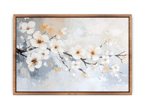 White Flowers Canvas Painting