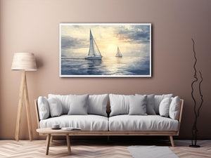 Sailing Yachts III Canvas Painting