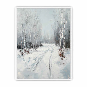 Snow Path Canvas Painting