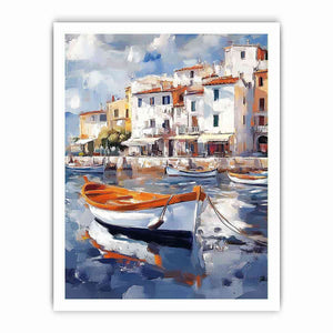 Venice Boat Canvas Painting