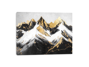 Gold Mountains Canvas Painting