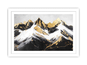 Gold Mountains Canvas Painting