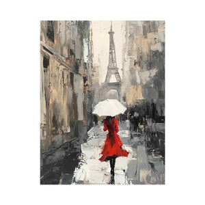 Street Walk Oil Painting